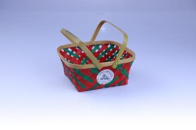Bamboo Square Basket With Handle