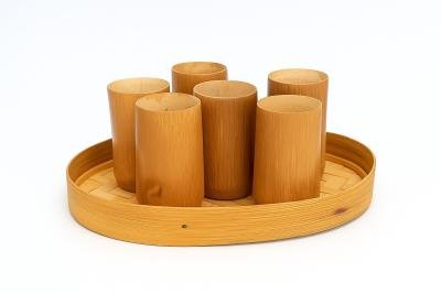 Cup set (3 inch)-6 + Serving Tray