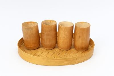 Cup Set (3 inch ) 4 With Serving Tray
