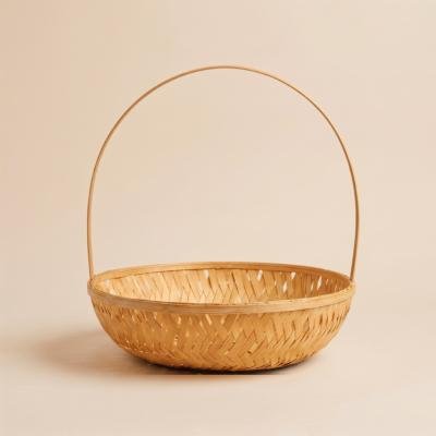 9 inch round basket with handle