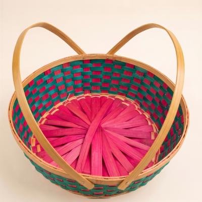 Round Designer basket with handle