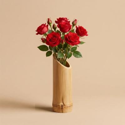 Bamboo Half Cut Flower Vase