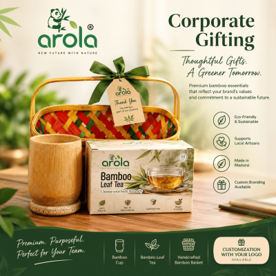combo kit  (basket,bamboo leaf tea +cup)